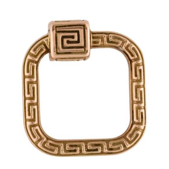 Marla Aaron 14K Etched Meander Lock Charm (OS) - Picture 5 of 9